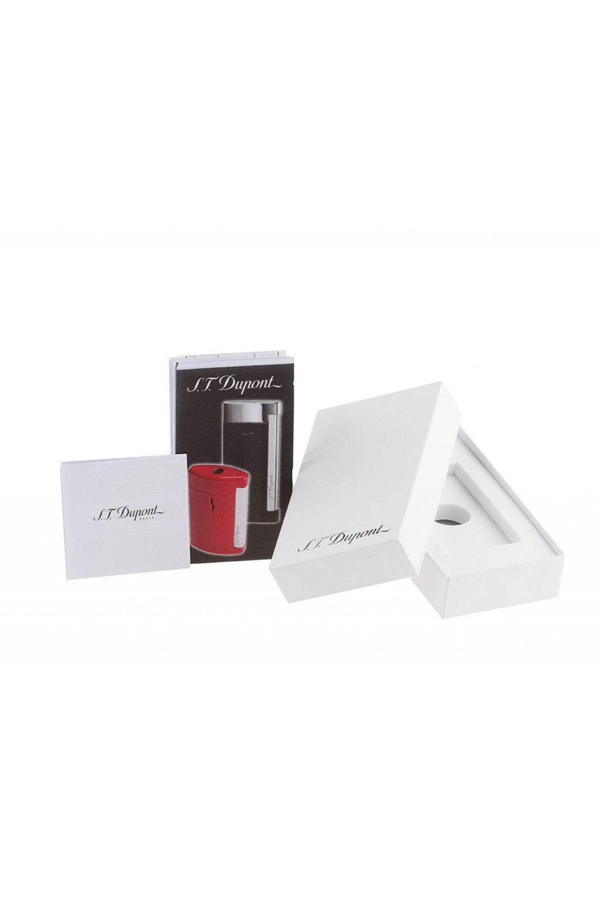 TR4762,S.T Dupont Slim 7 Mat Siyah-Kırmızı Puro Çakmağı 27749