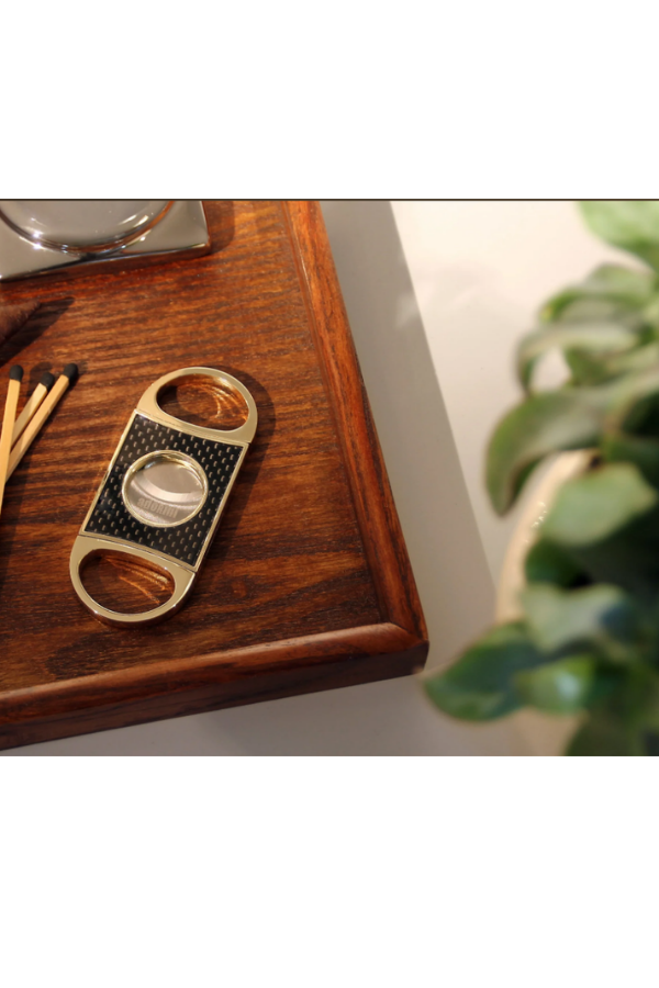 TR8773,Adorini Double Blade Carbon Metal Gold Puro Makası Kesici