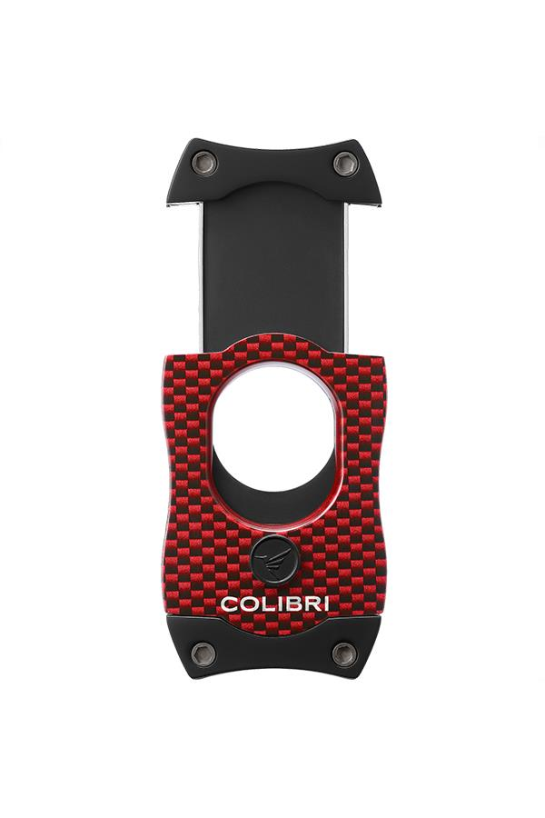 TR6775,Colibri S-Cut Karbonfiber Kırmızı Puro Makası Kesici