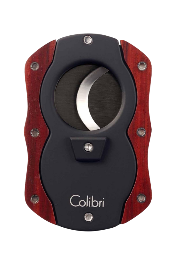TR8680,Colibri Wood S-Cut Kırmızı - Siyah Puro Makası Kesici