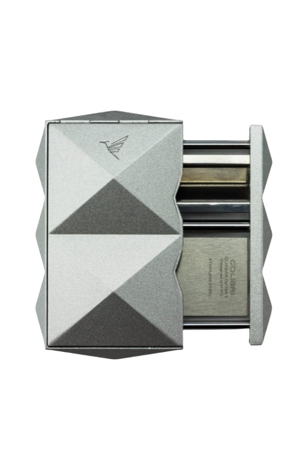 TR8363,Colibri Quasar Gümüş Düz & V Metal Puro Makası Kesici