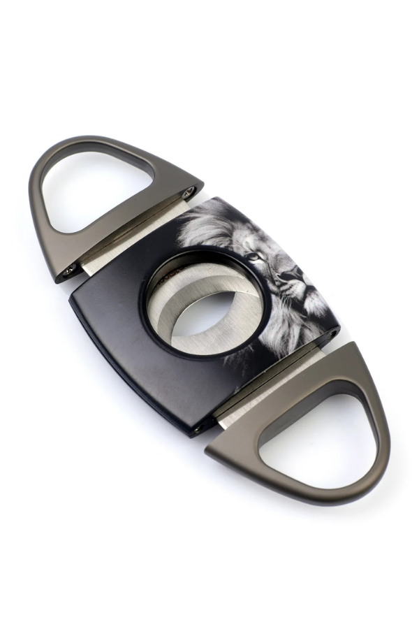 CNQ-017,Conquistador Lion Dizayn Gunmetal Siyah Puro Makası Kesici