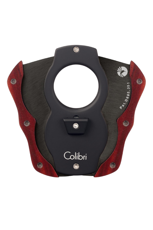 TR8680,Colibri Wood S-Cut Kırmızı - Siyah Puro Makası Kesici