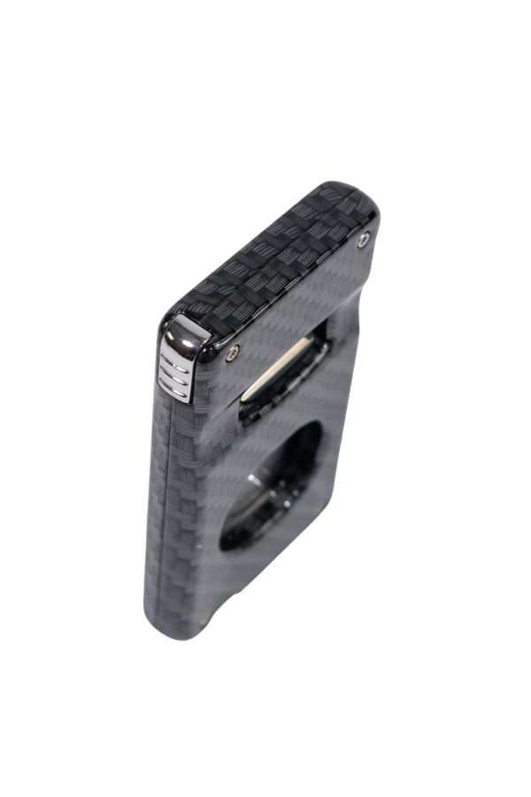 TR9158,Parmida Karbon Desenli Dahili Delicili V & Düz Puro Makası Kesici