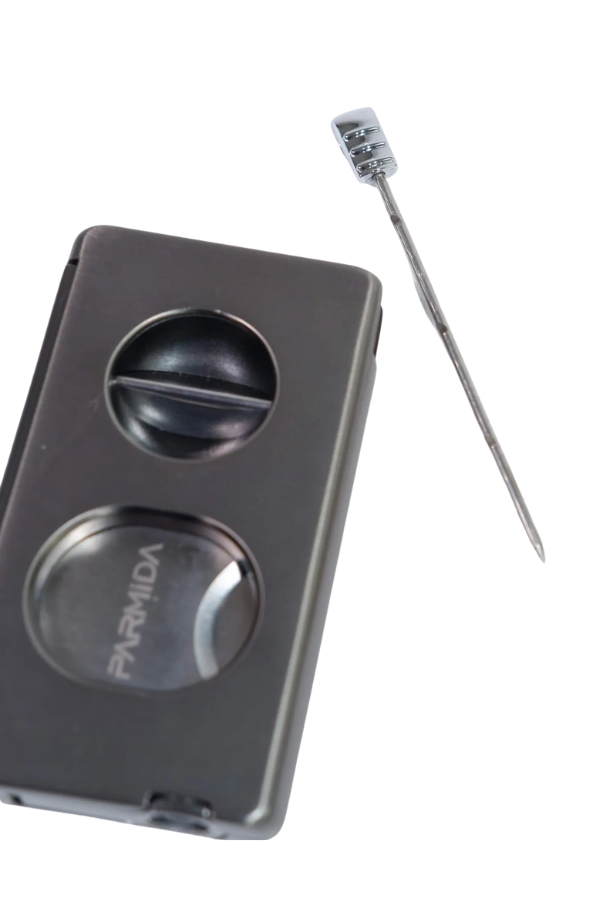 TR9160,Parmida Gümüş Dahili Delicili V & Düz Puro Makası Kesici