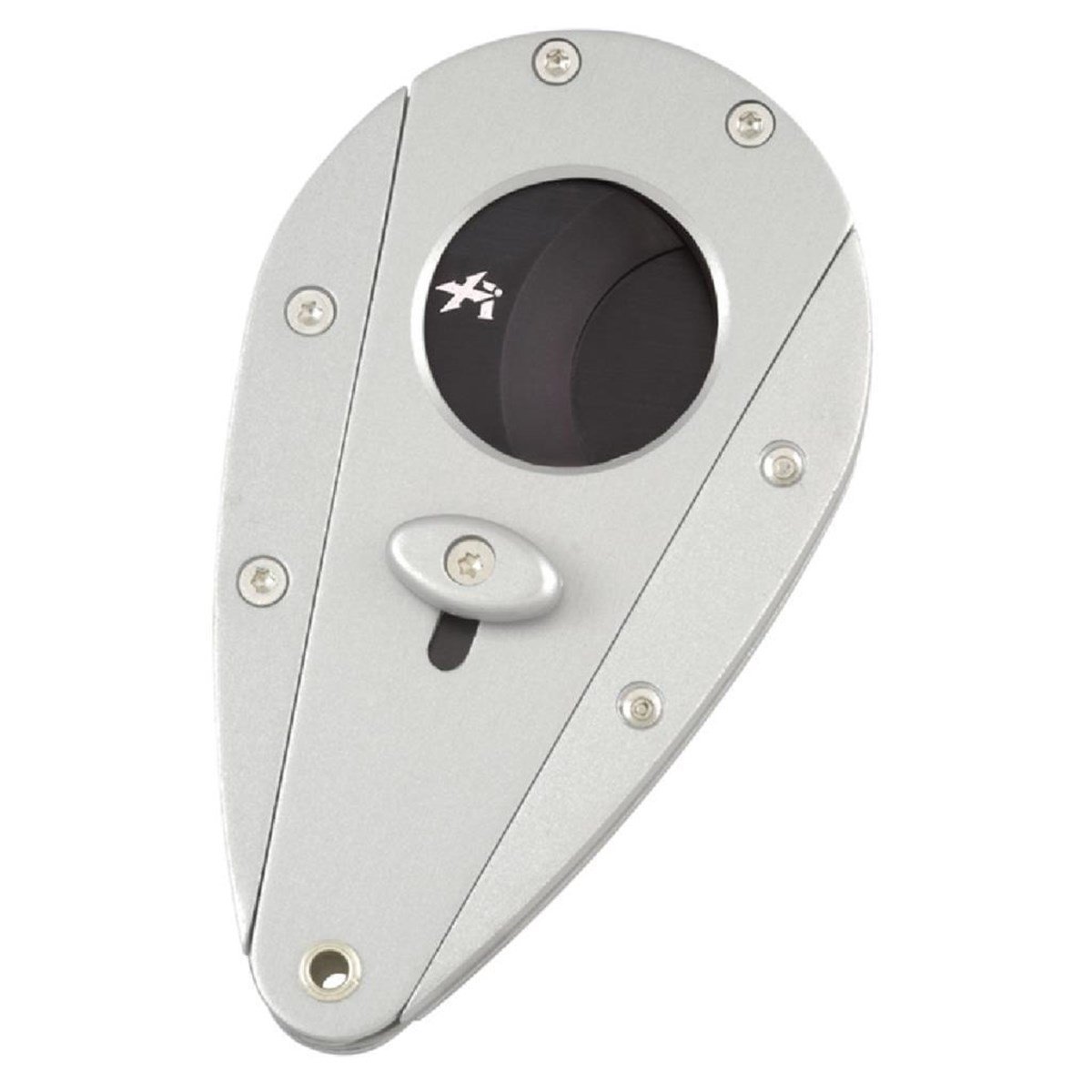 TR1879,Xikar Xi1 Gümüş Siyah Bıçaklı Puro Kesici