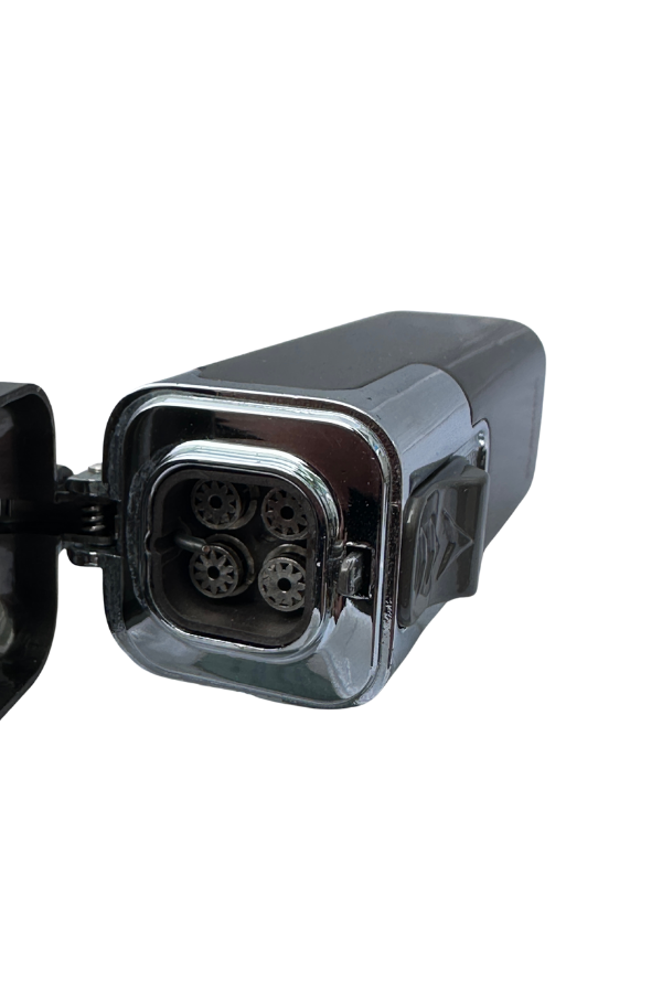 TR8315,Parmida Çakmak Küllük Gunmetal İkili Puro Seti