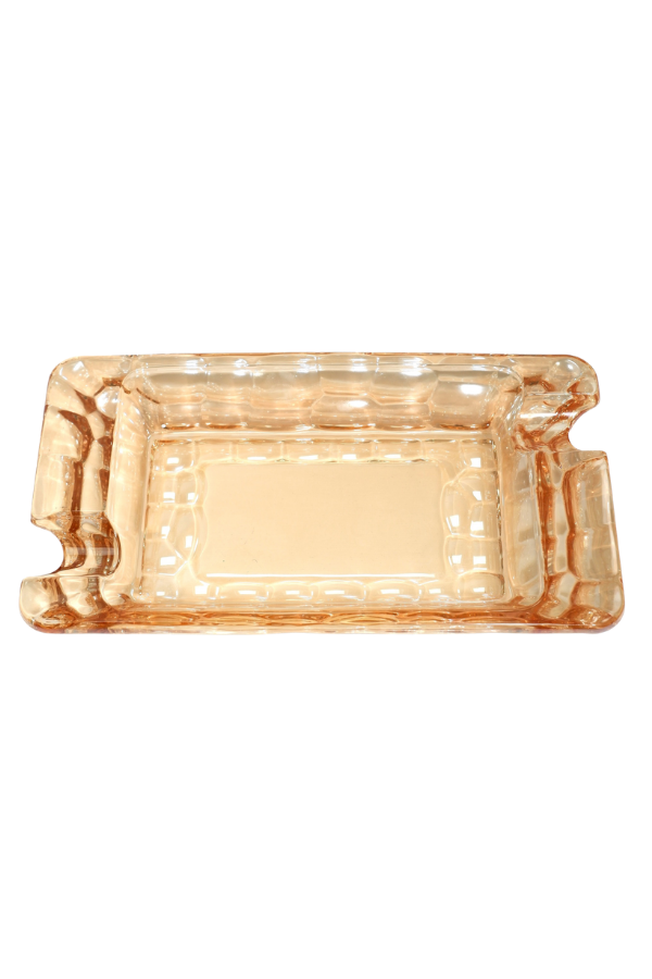 TR9750,PremiumQuality Gold Şeffaf Kristal Desenli İkili Puro Küllüğü