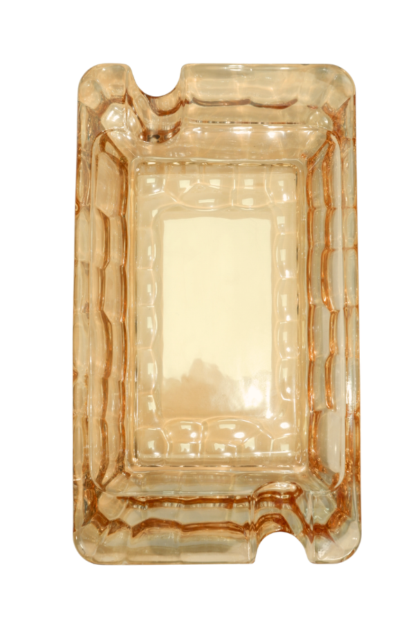 TR9750,PremiumQuality Gold Şeffaf Kristal Desenli İkili Puro Küllüğü
