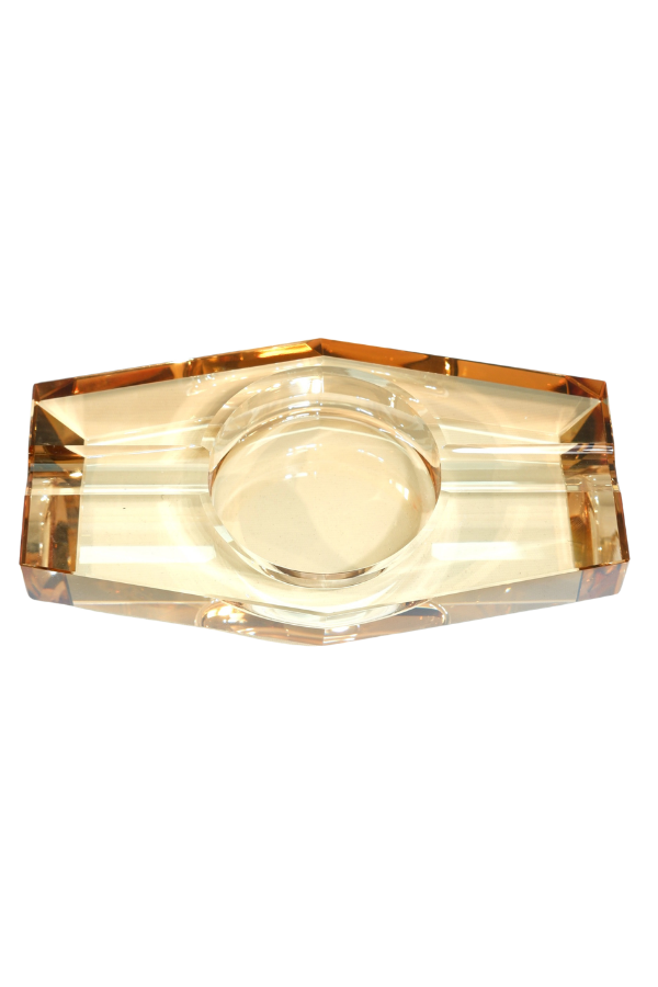 TR9743,PremiumQuality Gold Şeffaf Kristal İkili Puro Küllüğü