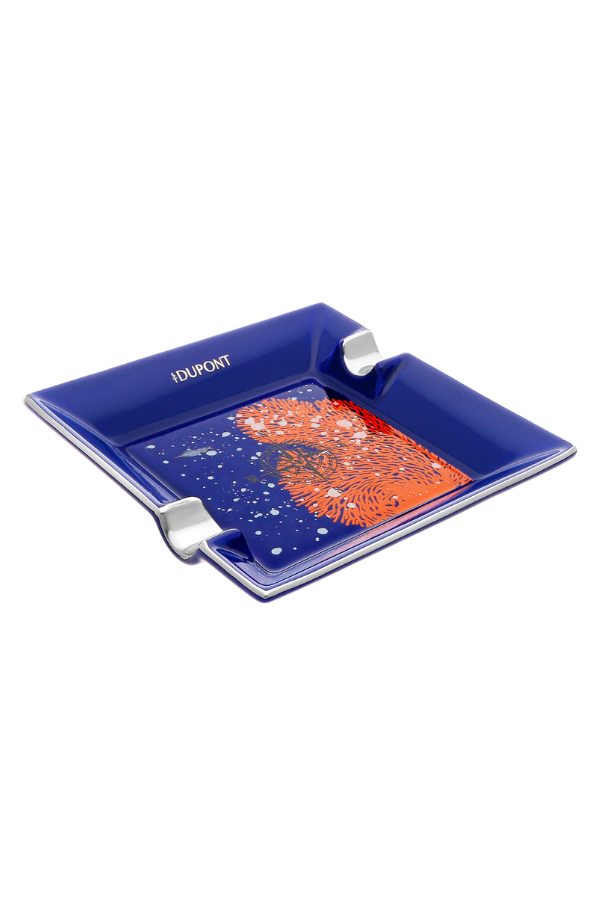 TR9127,S.T. Dupont Porselen 20.000 Leagues Under the Seas Mavi İkili Küllük 6153