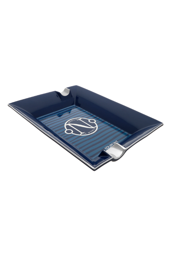 TR9128,S.T. Dupont Porselen 20.000 Leagues Under the Seas Gulf Stream Mavi İkili Küllük 6451