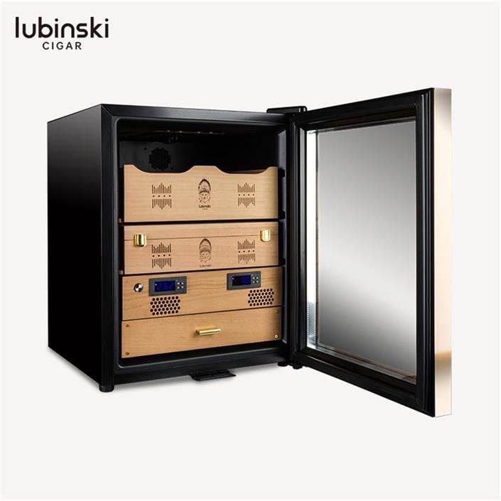 LB-037,Lubinski Siyah - Gold Elektronik Puro Dolabı RA-999