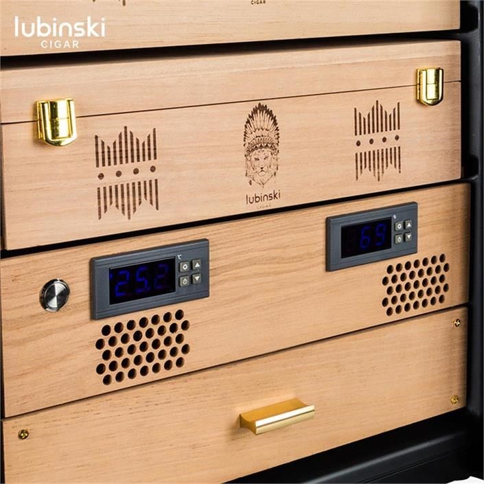 LB-037,Lubinski Siyah - Gold Elektronik Puro Dolabı RA-999