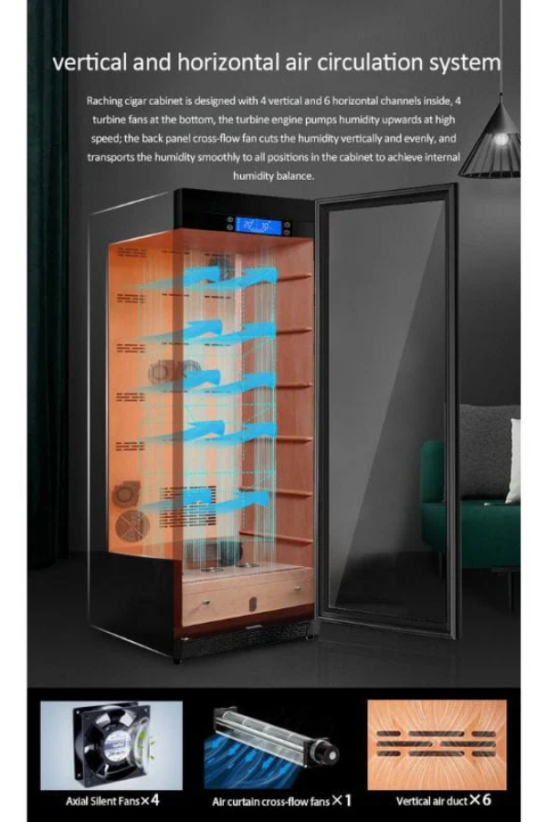 RCHNG-22,Raching Elektronik Puro Dolabı Siyah CS600