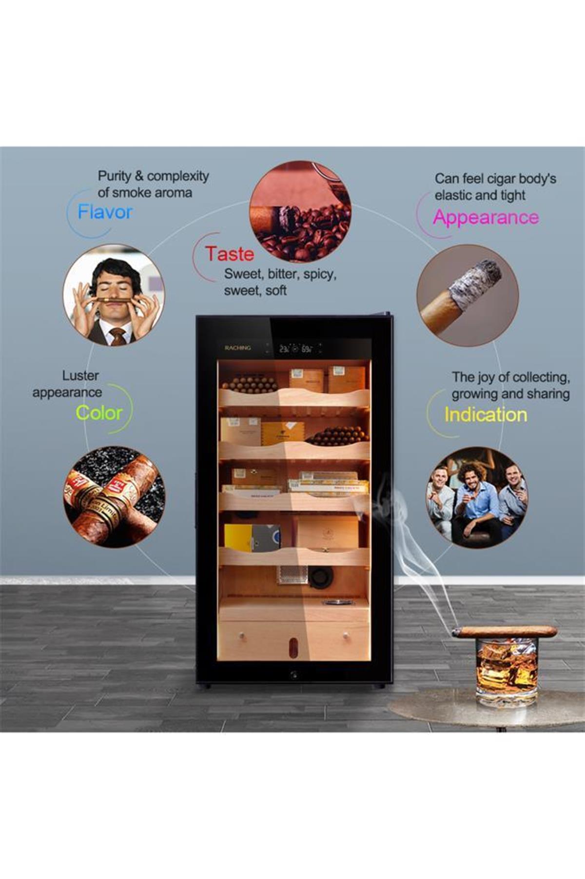 RCHNG-13,Raching Elektronik Puro Dolabı Siyah MA50