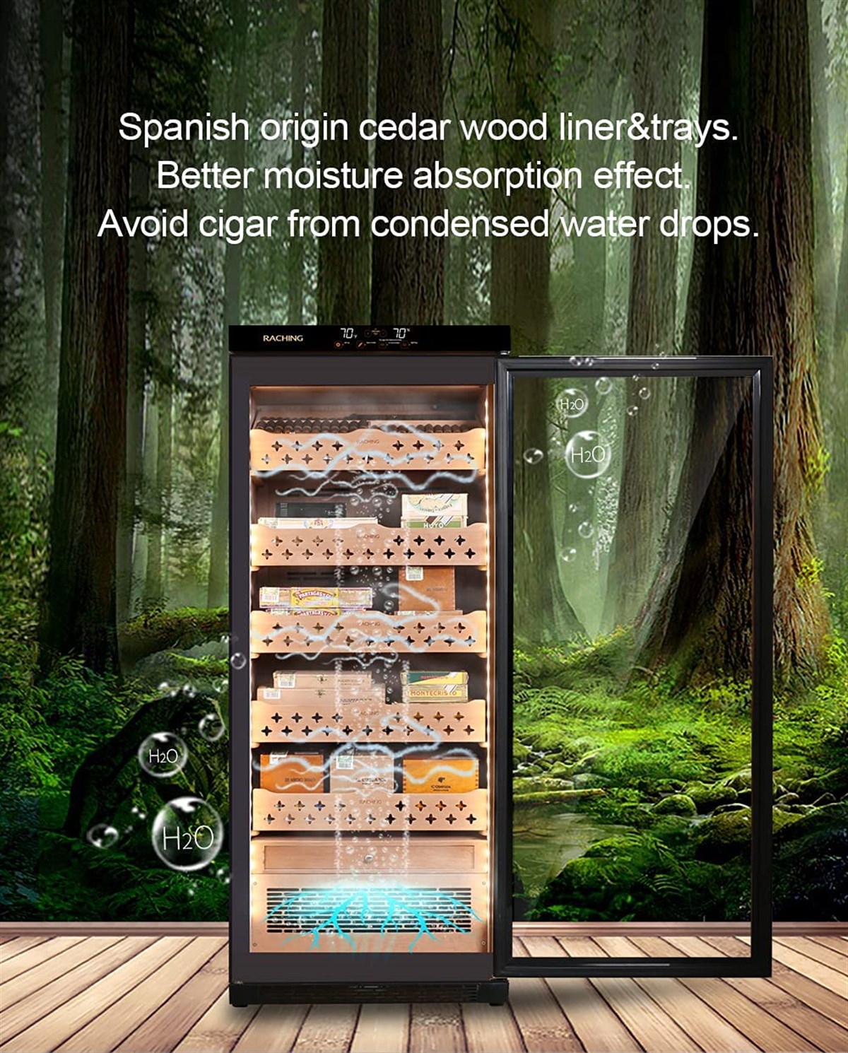 RCHNG-6,Raching Elektronik Puro Dolabı Siyah MON1800A