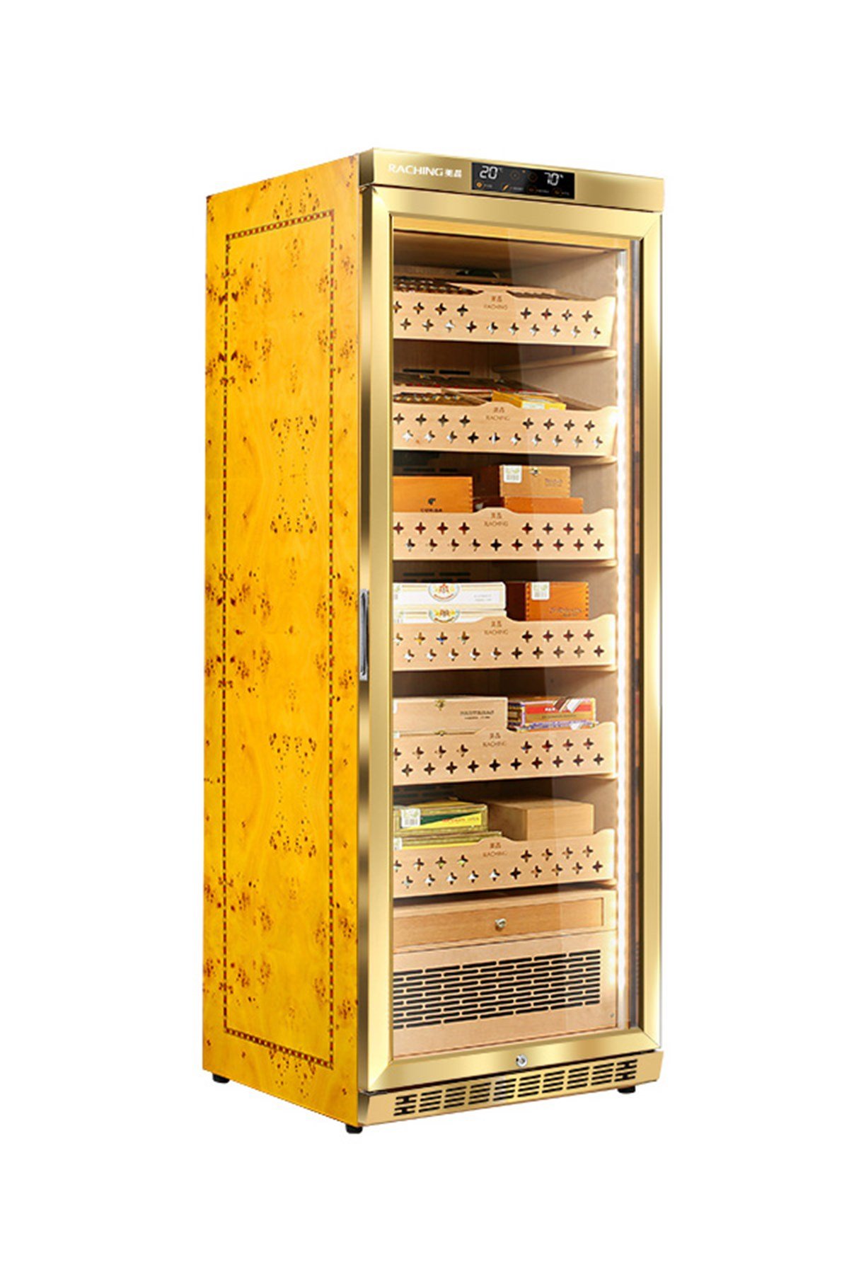 RCHNG-3,Raching Elektronik Puro Dolabı Gold MON2800A