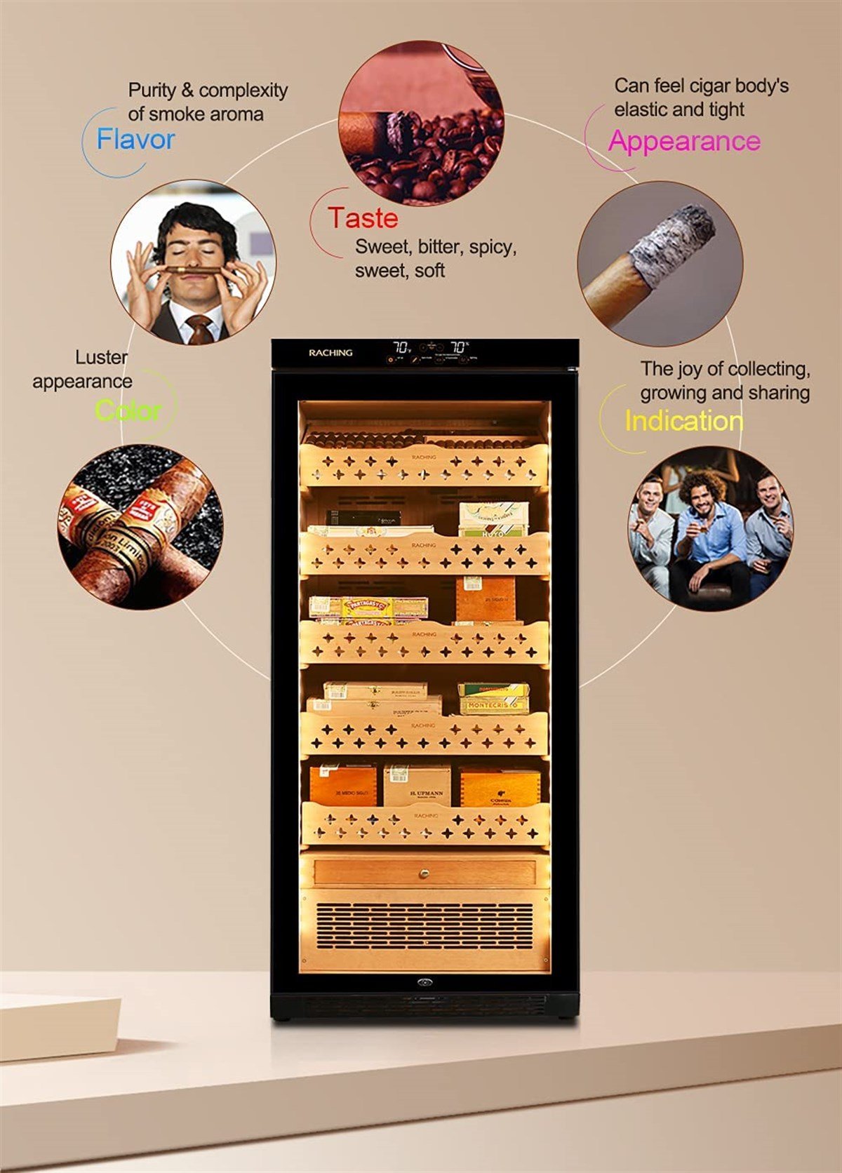RCHNG-6,Raching Elektronik Puro Dolabı Siyah MON1800A