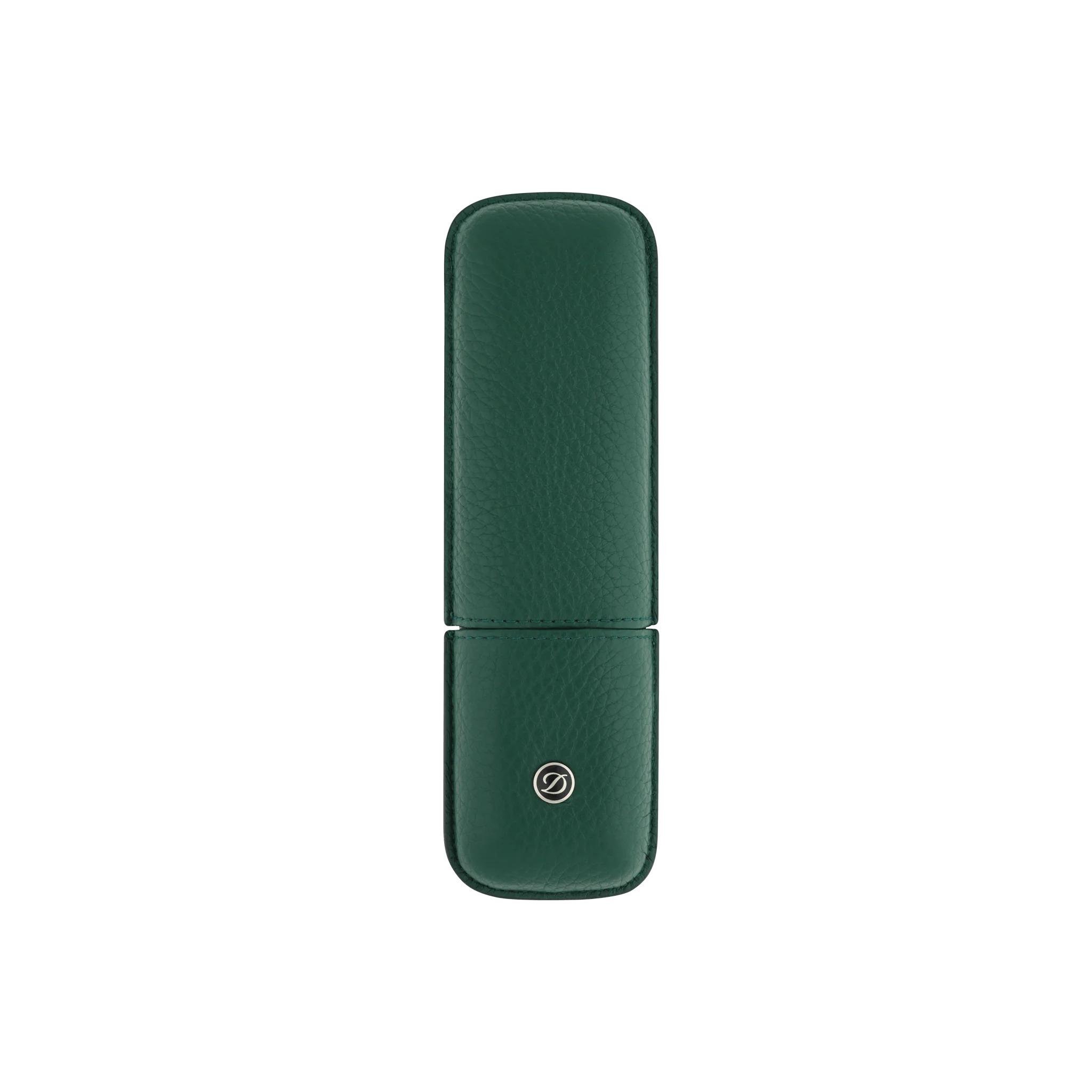 TR6930,S.T. Dupont Yeşil İkili Deri Kalem Kılıfı 7134