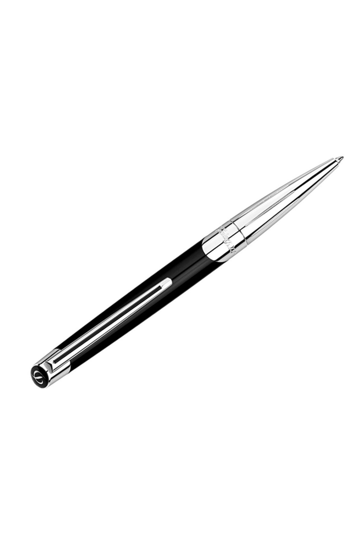 TR4896,S.T. Dupont Siyah-Gümüş Tükenmez Kalem 405706