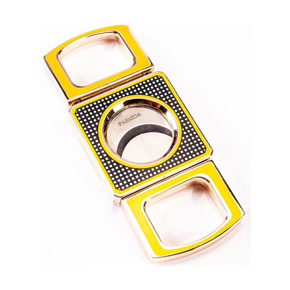 TR3640,Parmida Sarı Desenli Puro Makası Kesici