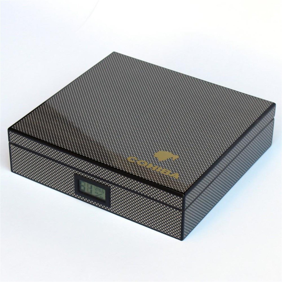 TR3219,Cohiba Karbon Desenli Humidor Puro Kutusu