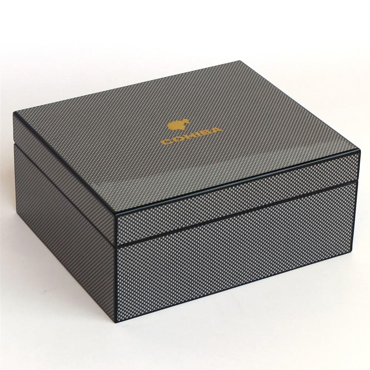 TR3214,Cohiba Karbon Nokta Desenli Humidor Puro Kutusu