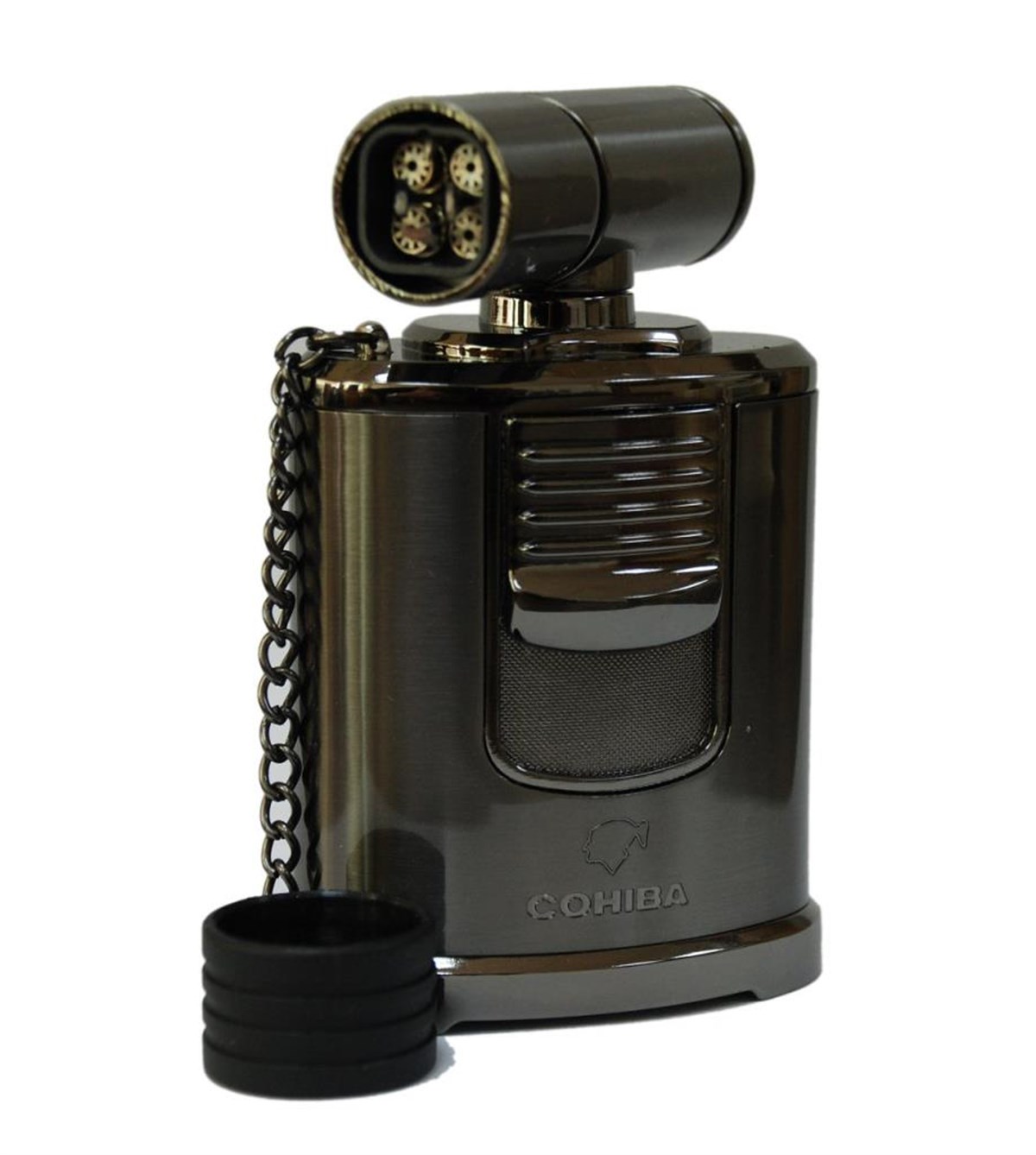TR871,Cohiba 4 Torch Masa Tipi Gunmetal Puro Çakmağı