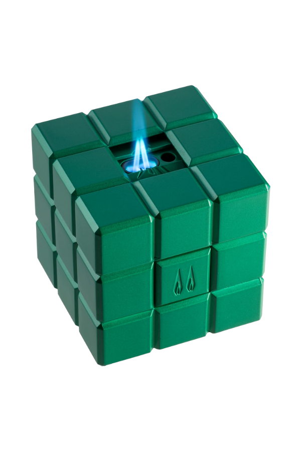 TR8360,Colibri Heritage Çift Torch Pürmüz & Soft Flame Yeşil Masa Tipi Puro Çakmağı