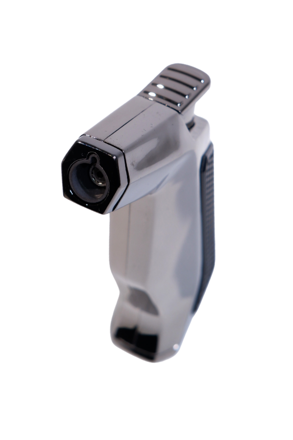 TR9236,Parmida Tek Torch Pürmüz Gunmetal Masa Tipi Metal Puro Çakmağı