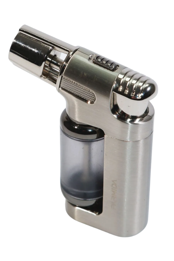 TR9247,Parmida Tek Torch Pürmüz Gümüş Masa Tipi Metal Puro Çakmağı