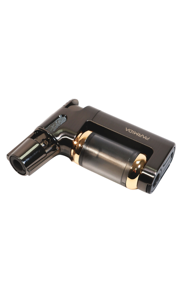 TR9247,Parmida Tek Torch Pürmüz Gümüş Masa Tipi Metal Puro Çakmağı