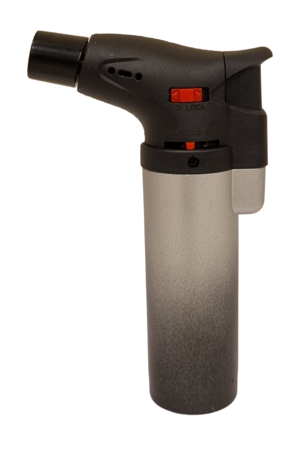 TR8101,PremiumQuality Gümüş Tek Torch Pürmüz Masa Tipi Plastik Puro Çakmağı