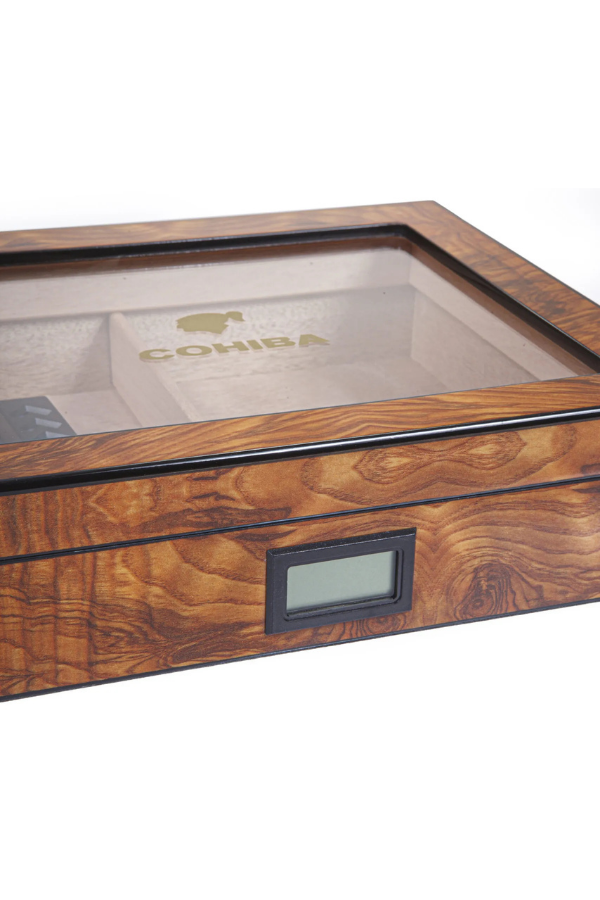 TR8789,Cohiba Kahverengi Desenli Sedir Humidor Puro Kutusu
