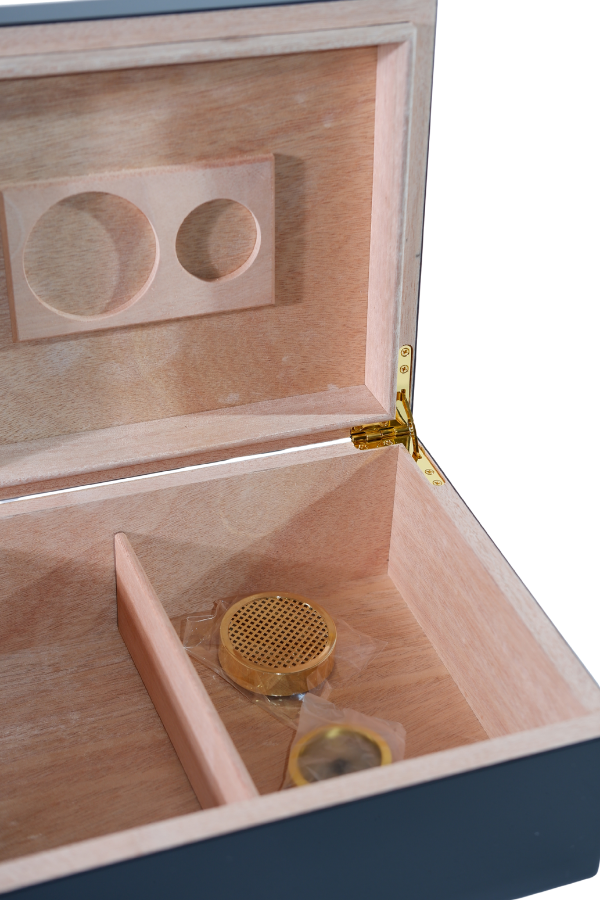 TR8797,Cohiba Sarı-Siyah Nokta Desenli Sedir Humidor Puro Kutusu