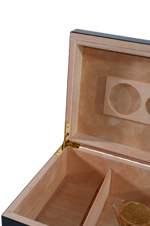 TR8797,Cohiba Sarı-Siyah Nokta Desenli Sedir Humidor Puro Kutusu