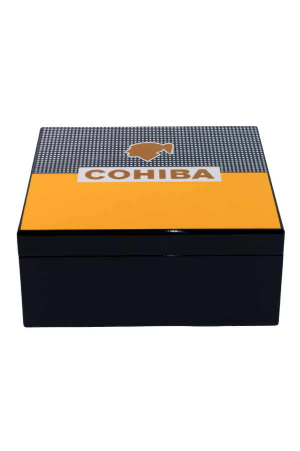 TR8797,Cohiba Sarı-Siyah Nokta Desenli Sedir Humidor Puro Kutusu