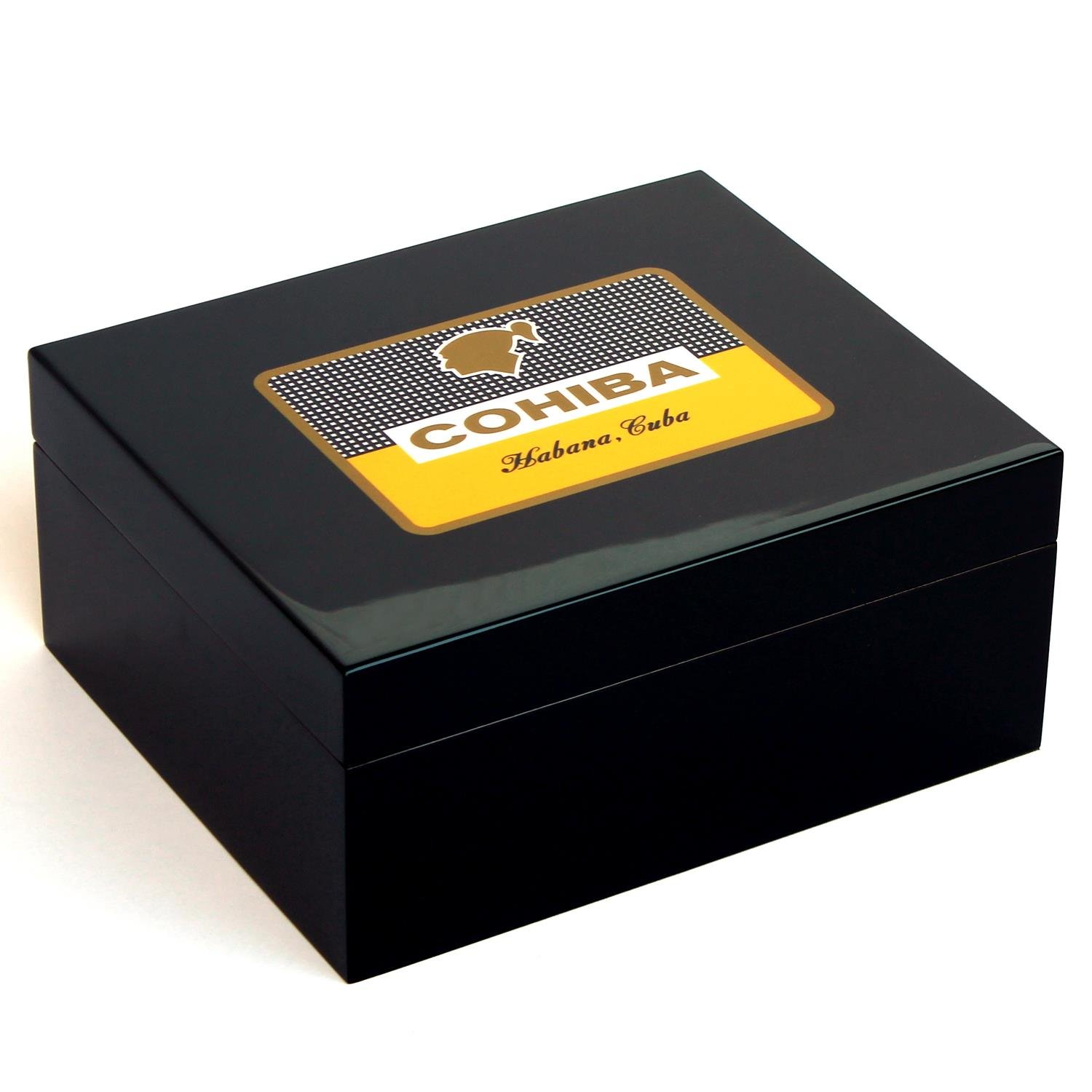 TR8198,Cohiba Siyah Sedir Humidor Puro Kutusu