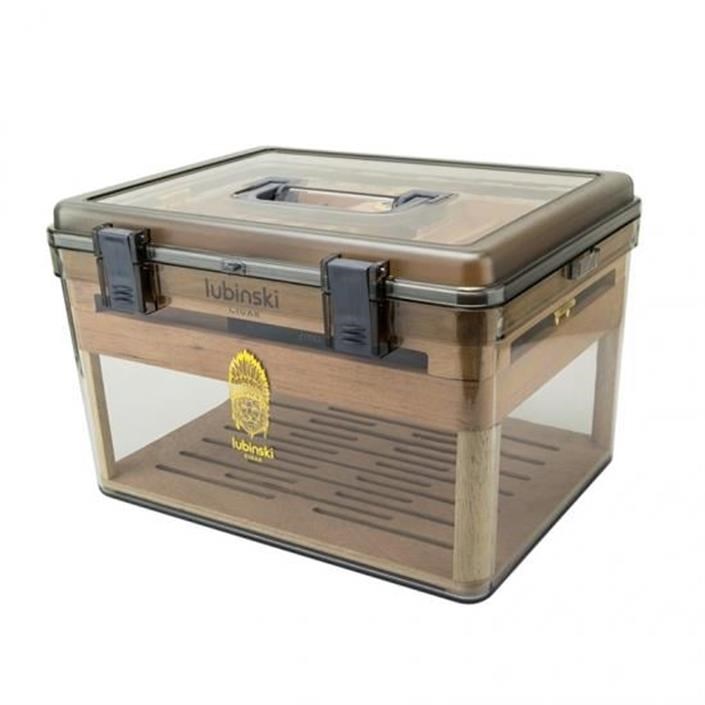 LB-019,Lubinski Plexi -Sedir Şeffaf Puro Kutusu Humidor 100s