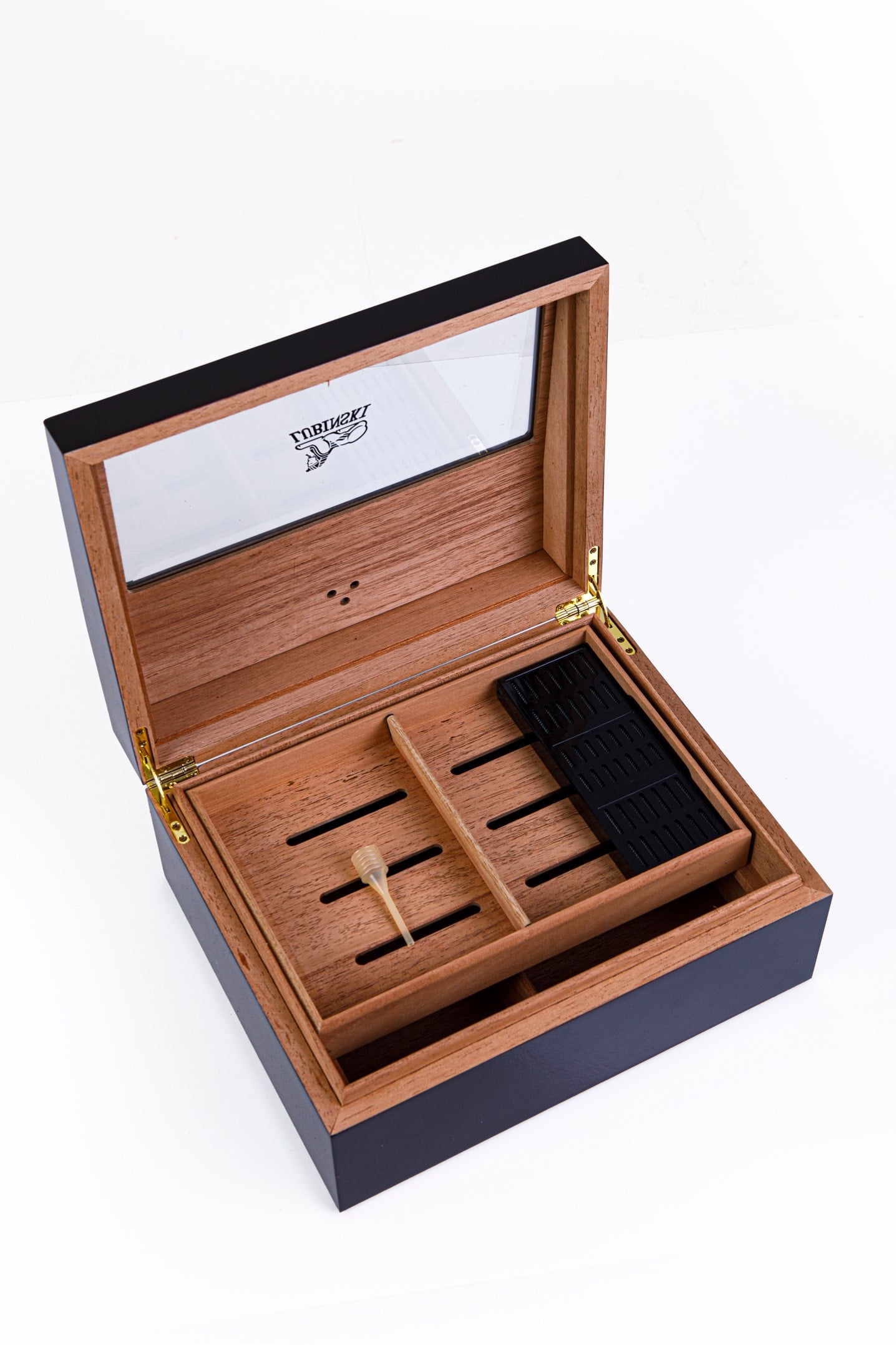 TR8403,Lubinski Kahverengi Sedir Humidor Puro Kutusu