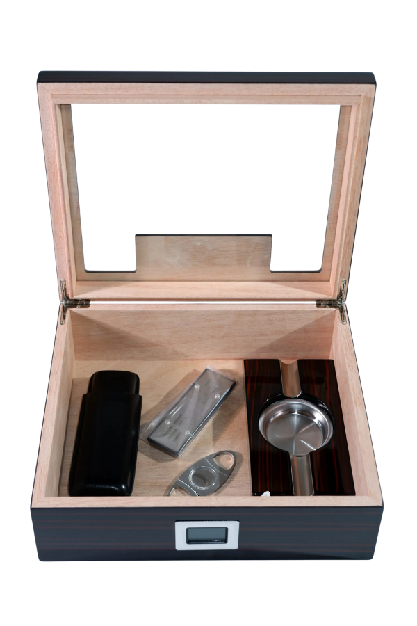 TR8794,PremiumQuality Laureles Kahverengi Sedir Humidor Puro Seti