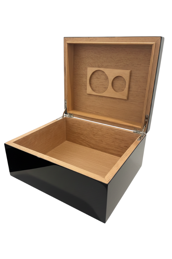 TRM5005,PremiumQuality Porto Alegre Siyah Sedir Humidor Puro Kutusu
