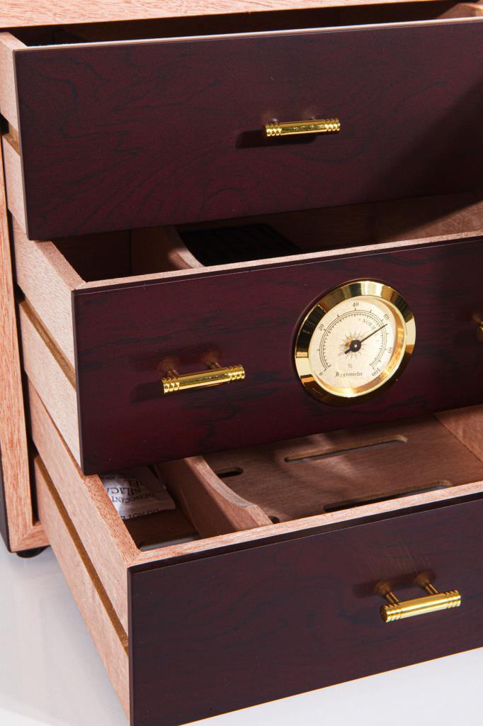 TR6716,San Juan 3 Çekmeceli Sedir Humidor Puro Kutusu