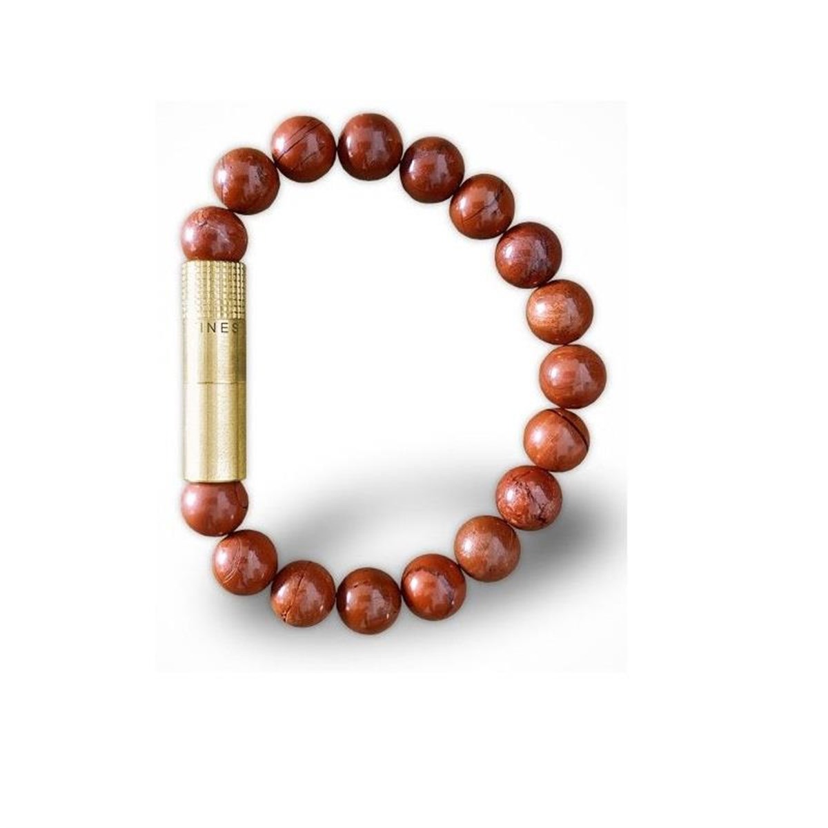 TR3891,Les Fines Lames Punch Bileklik Brass Kırmızı Jasper - M
