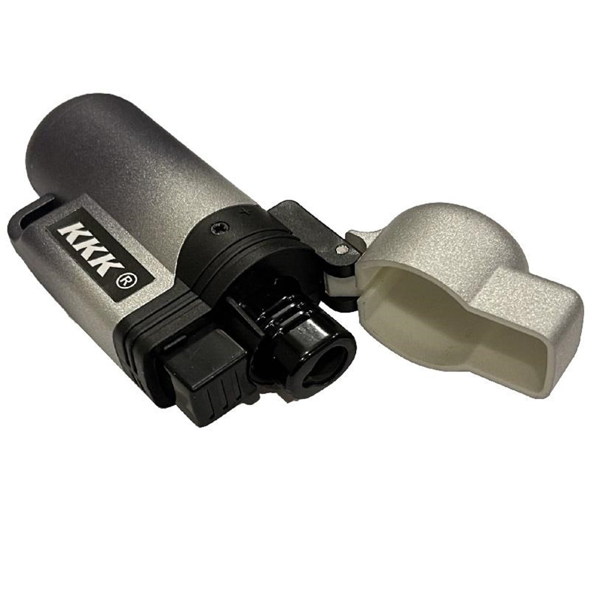 TR3286,PREMİUM QUALİTY TEK TORCH GRİ-SİYAH PURO ÇAKMAK