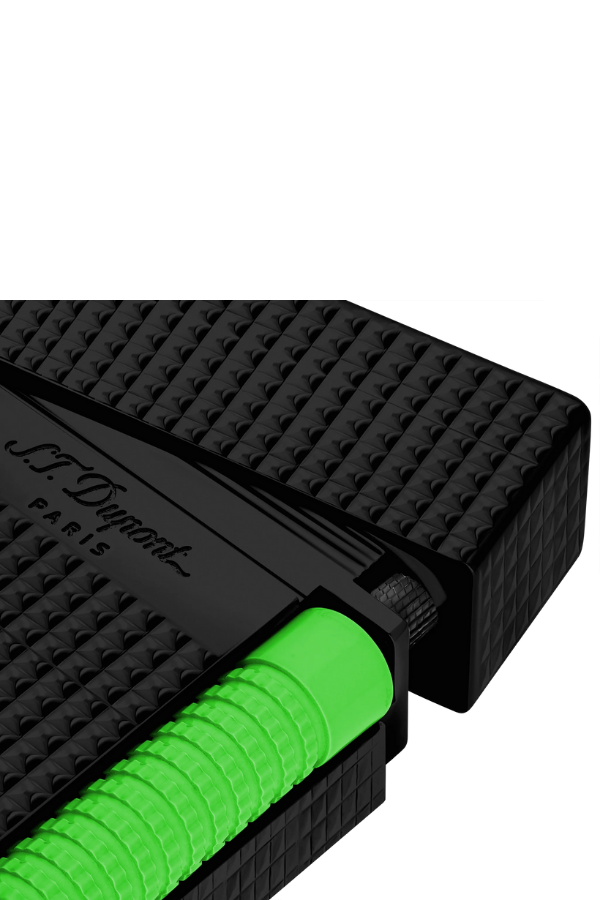 TR8347,S.T. Dupont Le Grand Diamond Head Neon Green Puro Çakmağı 23072