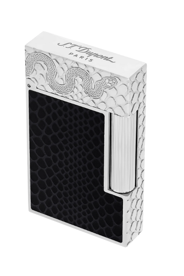 TR8345,S.T. Dupont Lacquered Ligne 2 Black Puro Çakmağı 16076