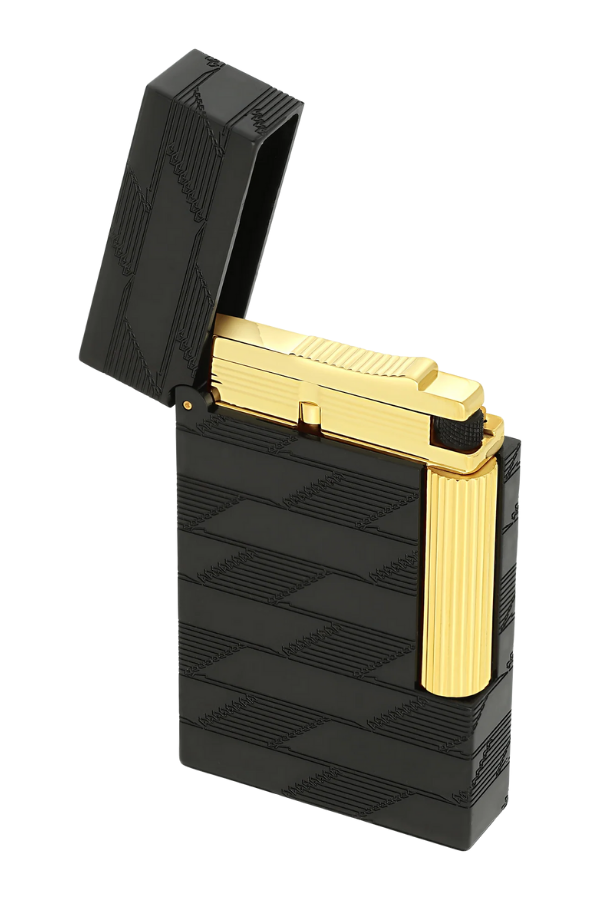 TR8346,S.T. Dupont Line 2 Cling 1872 Monogram Black Puro Çakmağı 16179