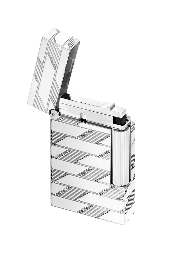 TR7971,S.T. Dupont Line 2 Cling 1872 Monogram Gümüş Puro Çakmağı 16180